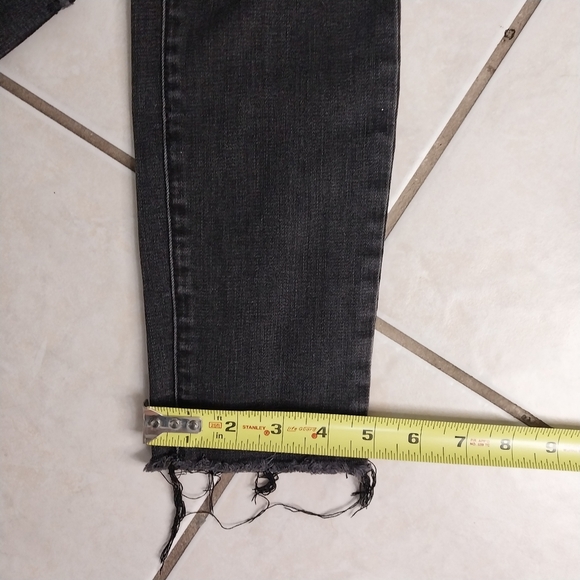 Pacsun Womens High Rise Ankle Jeggings Black Distressed Stretch Denim Jeans 25 - Picture 9 of 12